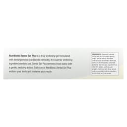 NutriBiotic, Dental Gel Plus, гель для зубов с отбеливающим эффектом, грушанка, 128 г