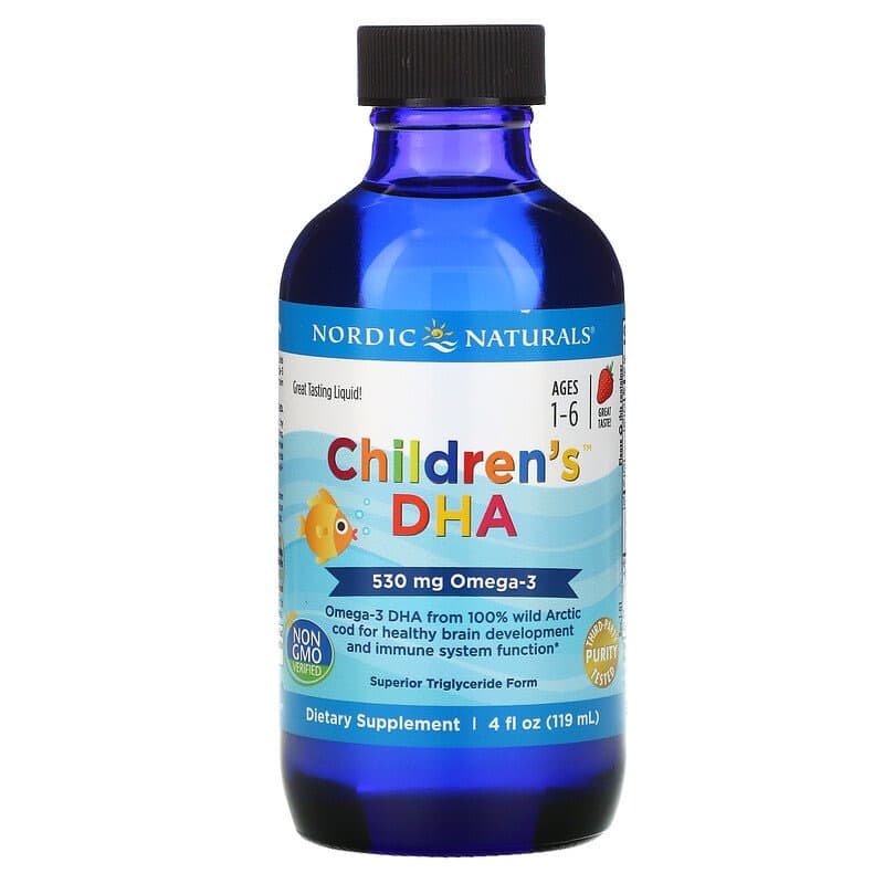 Nordic Naturals, омега для детей от 1 до 6 лет, со вкусом клубники, 530 мг, 119 мл