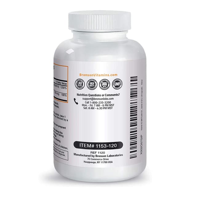 Bronson Витамин K2 (MK7) с дополнительной силовой добавкой D3 без ГМО 10 000 МЕ витамина D3 и 120 мкг витамина K2 MK-7 Витамин D и K, 120 капсул