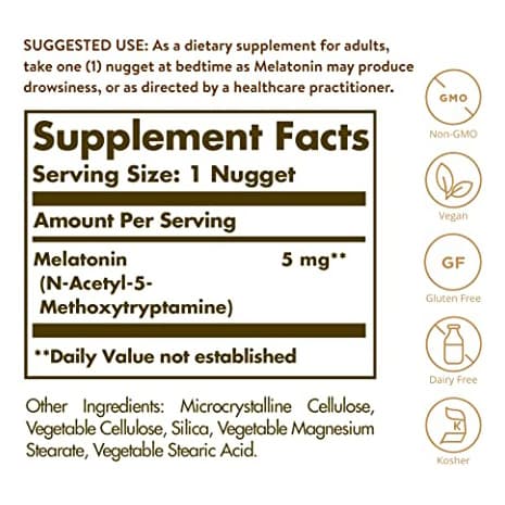 Solgar Мелатонин 5 мг,60 штук - Способствует расслаблению и сну