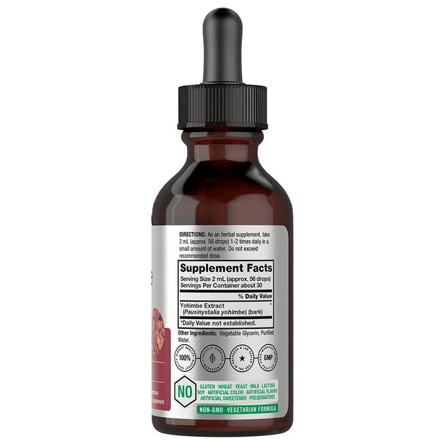 Horbaach - Экстракт коры супер йохимбе | 2 унции | Макс 2300 | Формула без спирта и сахара | Вегетарианская жидкая добавка без ГМО и глютена