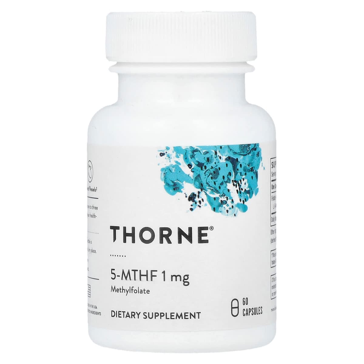 Thorne, 5-MTHF methylfolate (5-метилтетрагидрофолат), 1 мг, 60 капсул
