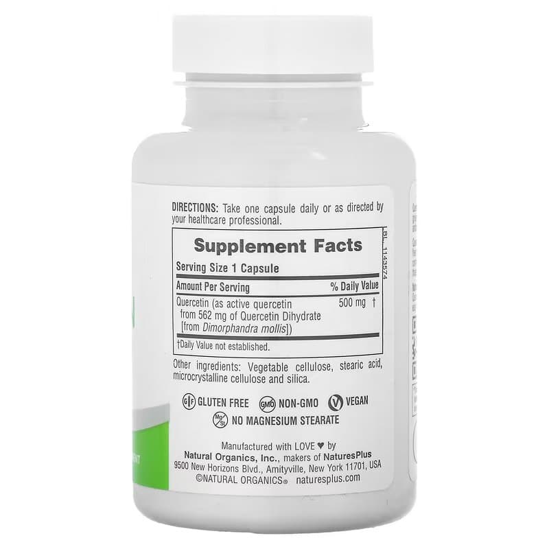 NaturesPlus, Pro Quercetin 500, 60 капсул ( 10,5 )