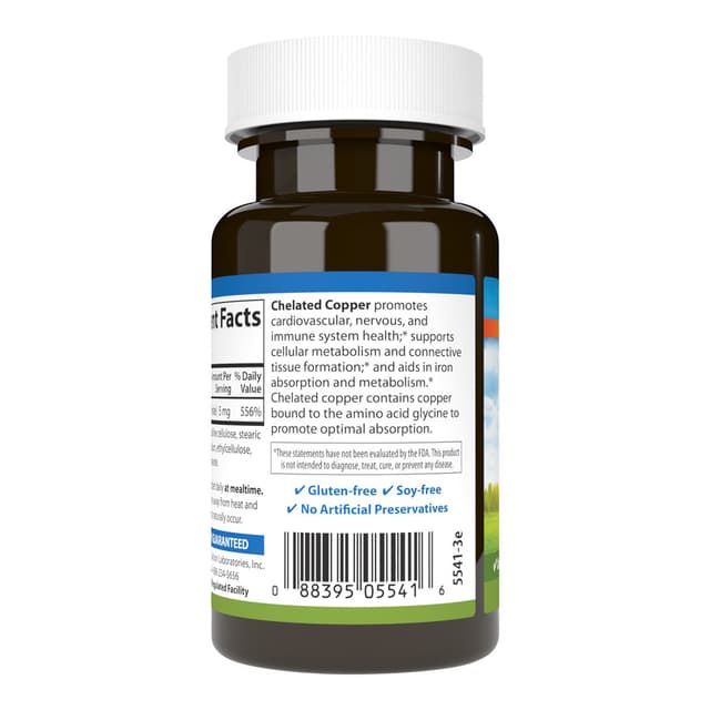 Carlson Labs Хелатная медь 5 мг, 100 таблеток