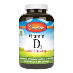 Carlson Labs Витамин D3 5000 МЕ (125 мкг), 360 мягких капсул