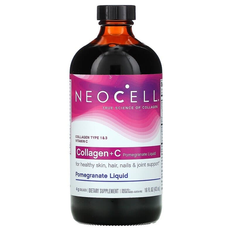 Neocell, Жидкий гранат с коллагеном и C, 4 г, 16 жидких унций (473 мл)