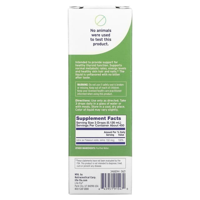 Life-flo, жидкий йод плюс, 59 мл