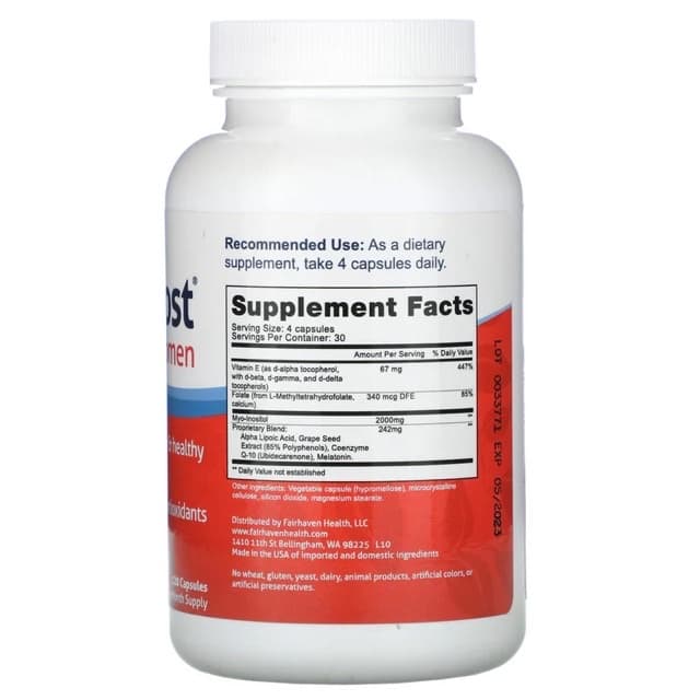 Fairhaven Health, OvaBoost для женского здоровья,овабуст 120 капсул