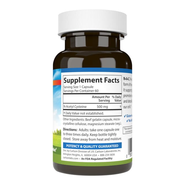 Carlson Labs, NAC (N-ацетилцистеин)