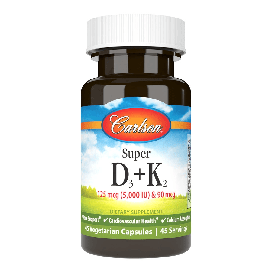 Carlson Labs Супер Д3 + К2 125 мкг,5000 IU 45 вегетарианских капсул