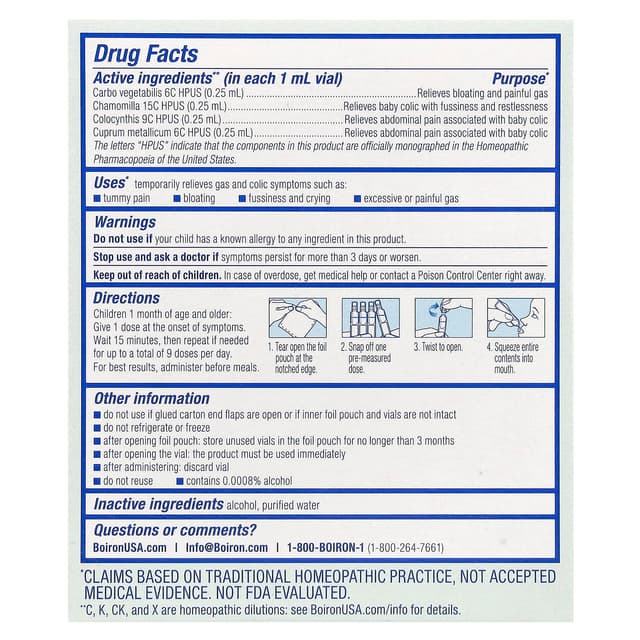 Boiron, Camilia Tummy, от 1 месяца, 30 жидких доз по 1 мл