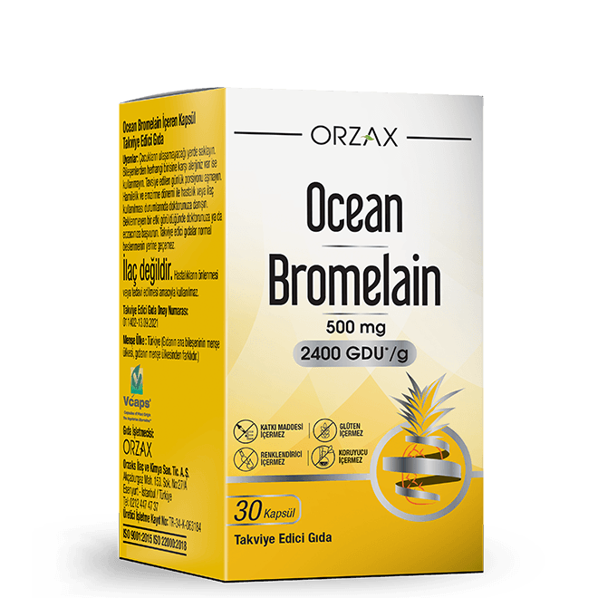 Orzax Ocean Bromelain (Бромелаин) капсулы, 500 мг