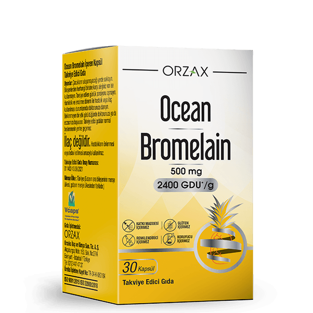 Orzax Ocean Bromelain (Бромелаин) капсулы, 500 мг