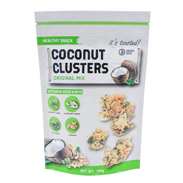Hundred Seeds - Coconut Cluster, Кокосовые стружки, оригинальный вкус, 100 гр