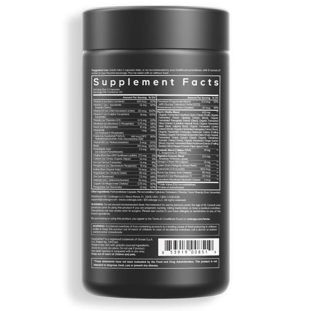 Codeage, ферментированные мультивитамины для мужчин, 120 капсул