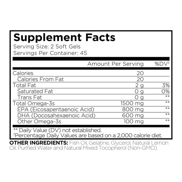 Codeage, Amen, омега-3, 1500 мг, 90 капсул