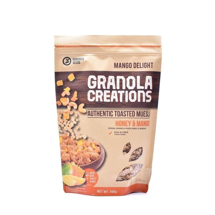 Hundred Seeds - Granola Creations с медом и манго, 400 гр