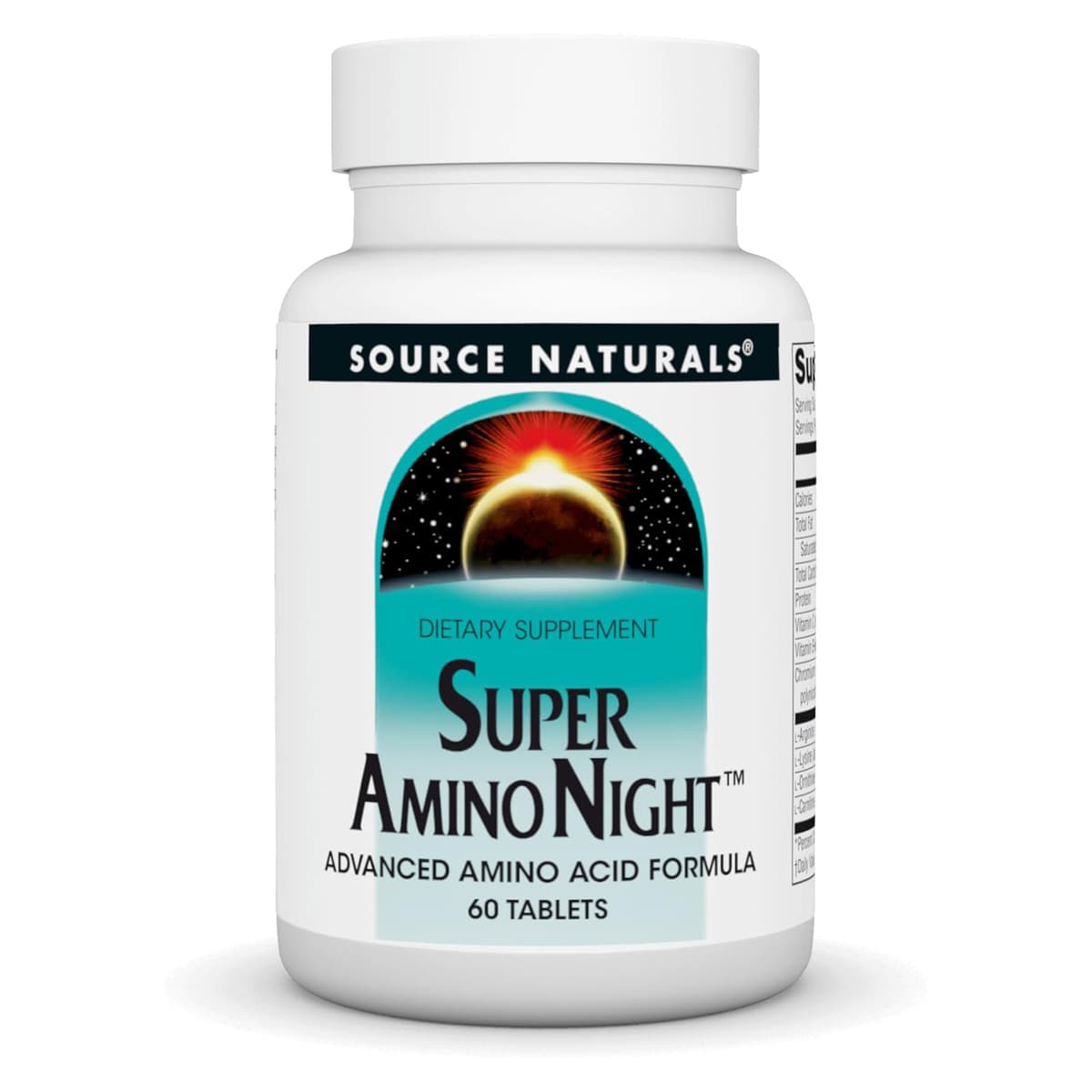 Source Naturals, Super Amino Night, формула с аминокислотами, ночная, 60 капсул