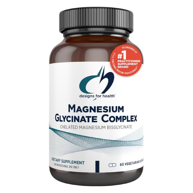 Designs for Health Magnesium Glycinate Complex, Комплекс глицината магния - для здоровья сердца, поддержки иммунитета и прочности костей (60 капсул)