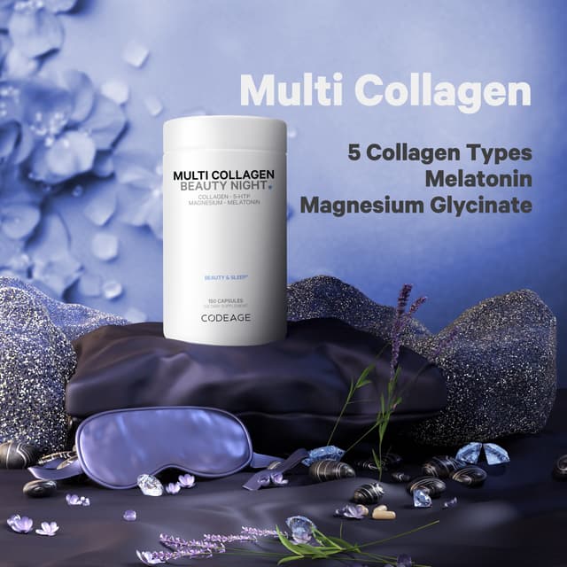 Codeage, MULTI COLLAGEN NIGHT ,ночной коллаген с магнием  , 150 капсул
