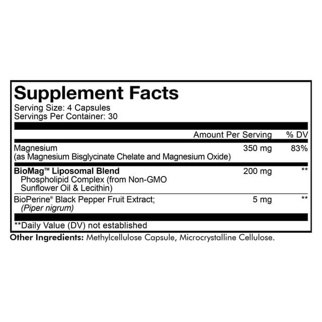 Codeage, липосомальный глицинат магния, 120 капсул