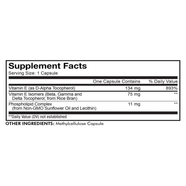 Codeage, Липосомальный витамин E +, смесь токоферолов, 90 капсул