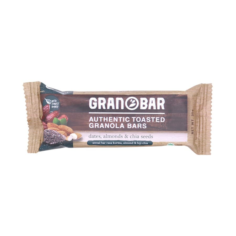 Hundred Seeds Granobar - Батончик гранолы - Финики, миндаль и семена Чиа