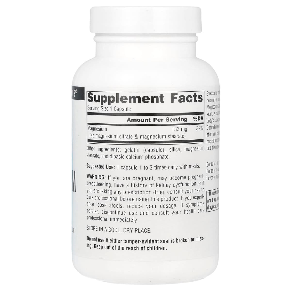 Source Naturals, Цитрат магния, 133 мг, 90 капсул
