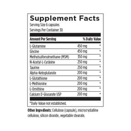 Designs for Health Amino-D-Tox - аминокислотная детоксикация + поддержка очищения печени - добавка с глицином, глюкаратом кальция D, NAC - 180 капсул