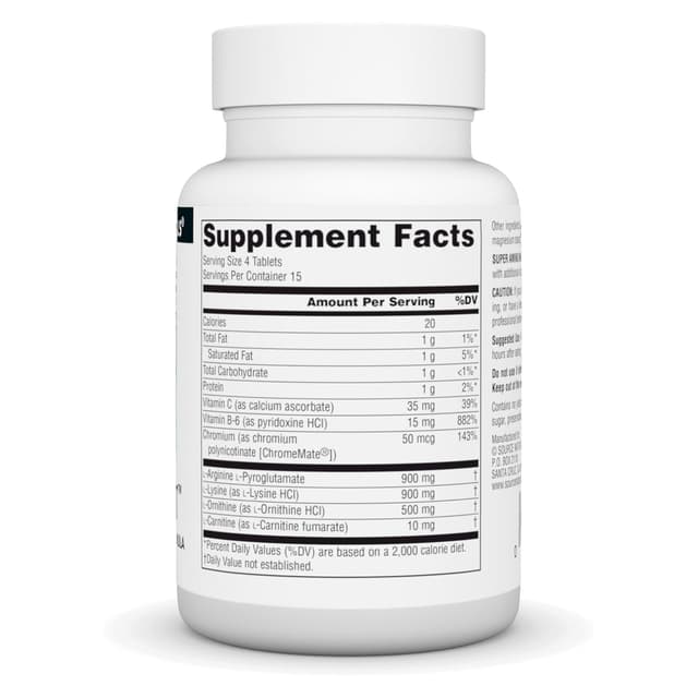 Source Naturals, Super Amino Night, формула с аминокислотами, ночная, 60 капсул