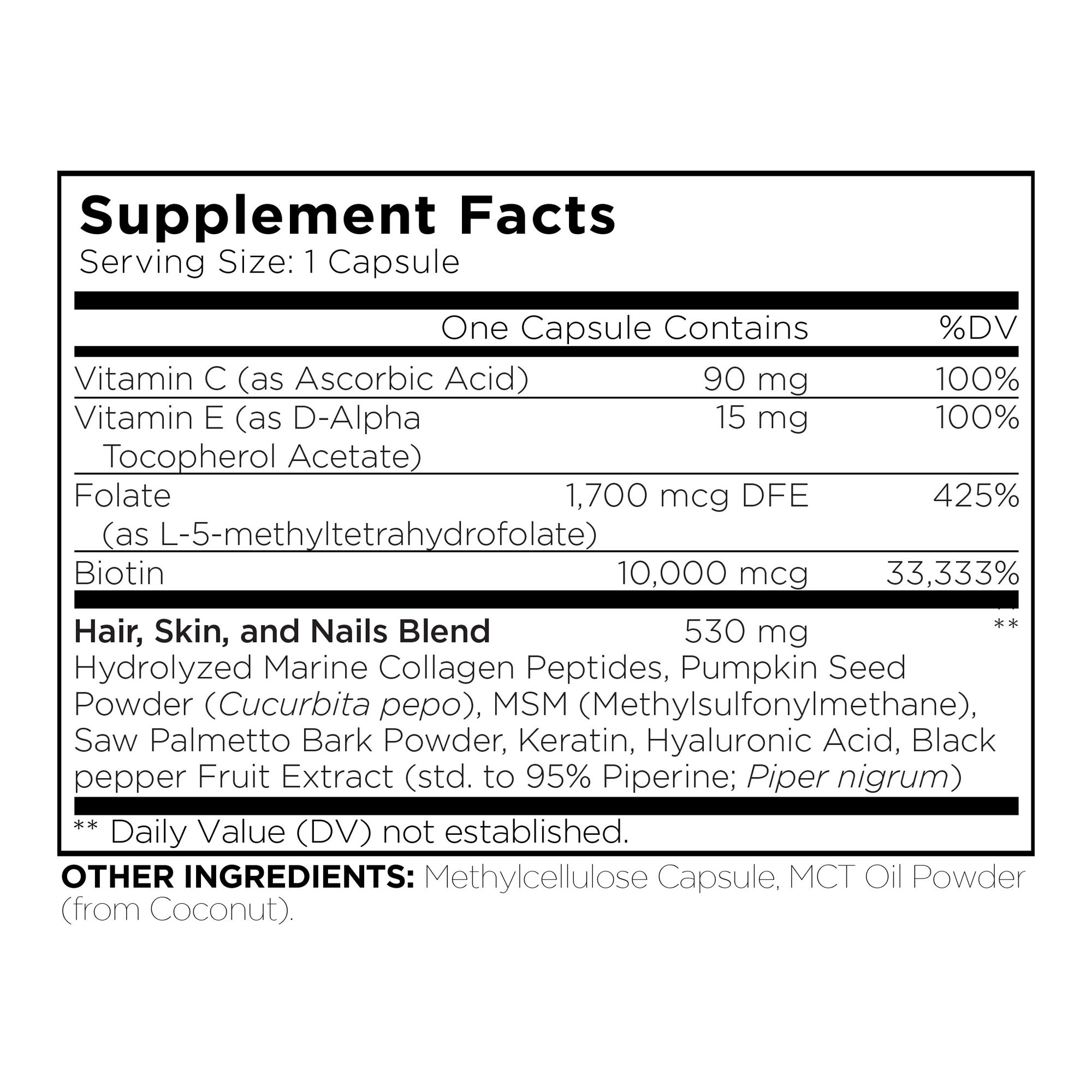 Codeage, Amen, биотин, коллаген и витамины +, 90 капсул