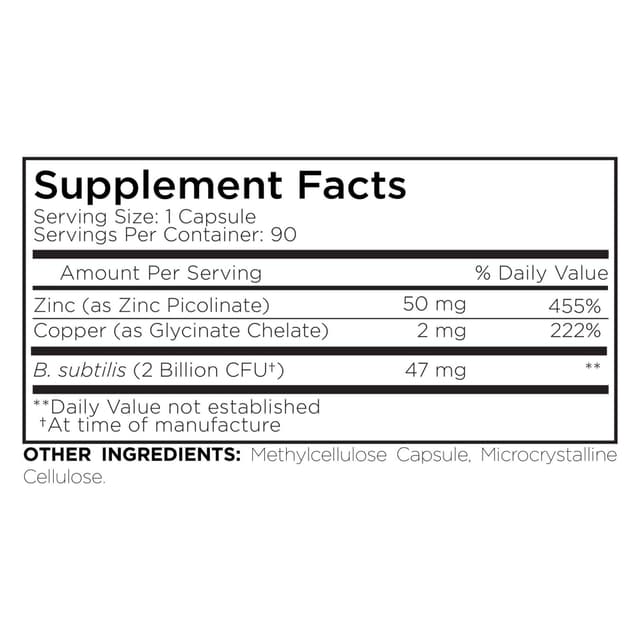 Codeage, Amen, цинк / медь + пробиотики, 90 капсул