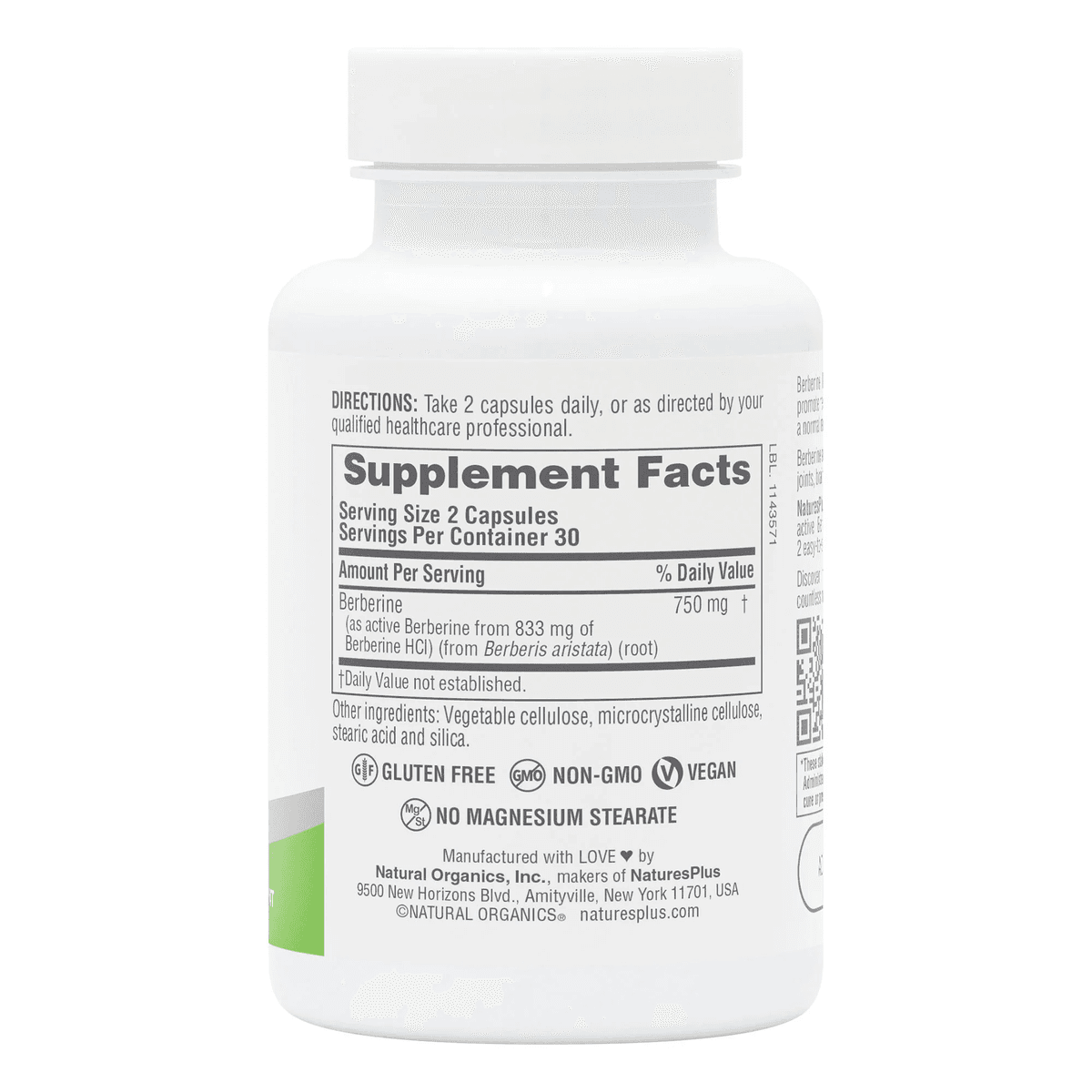 Nature’s Plus PRO Berberine, Берберин 750 мг, 60 капсул