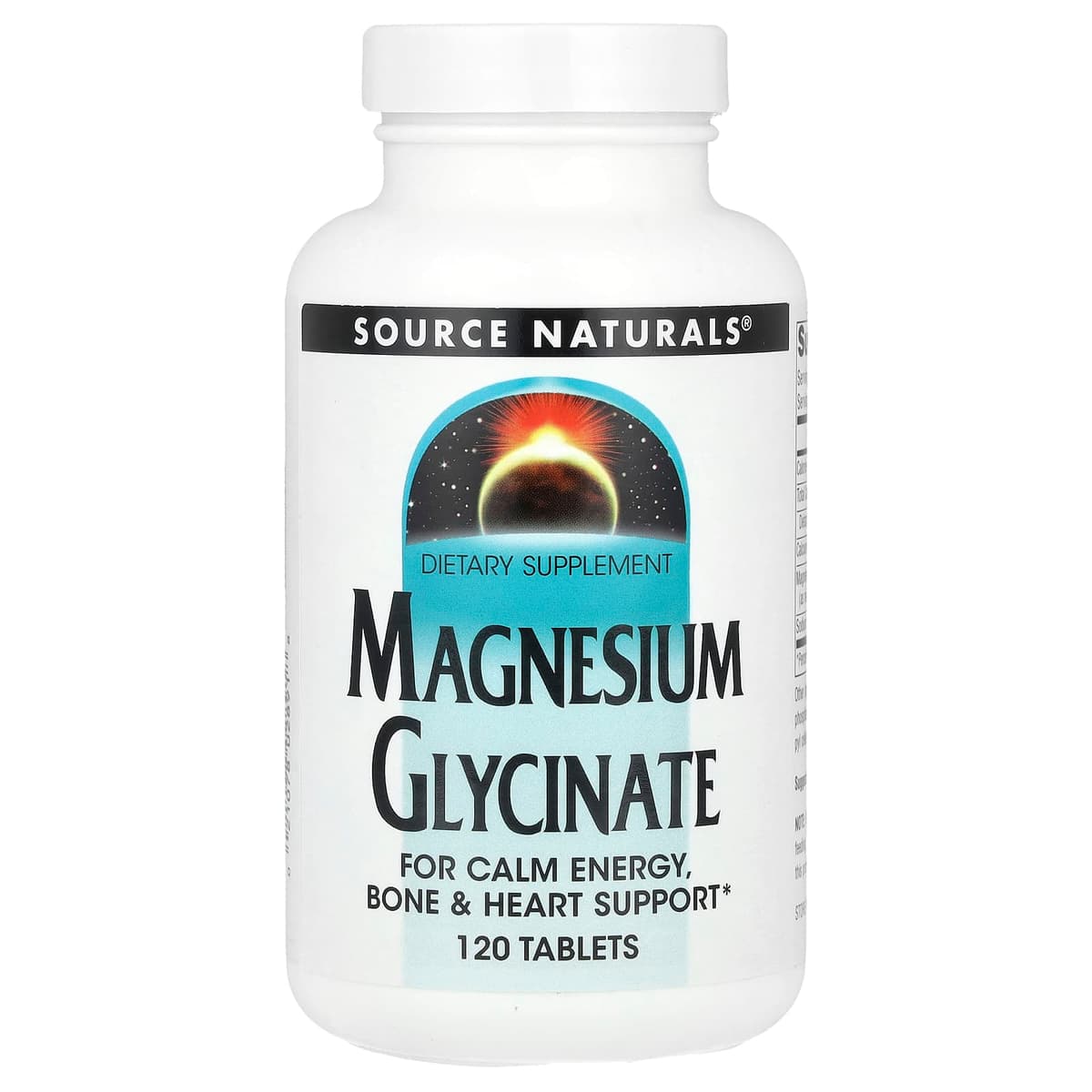 Source Naturals, Глицинат магния, 120 таблеток
