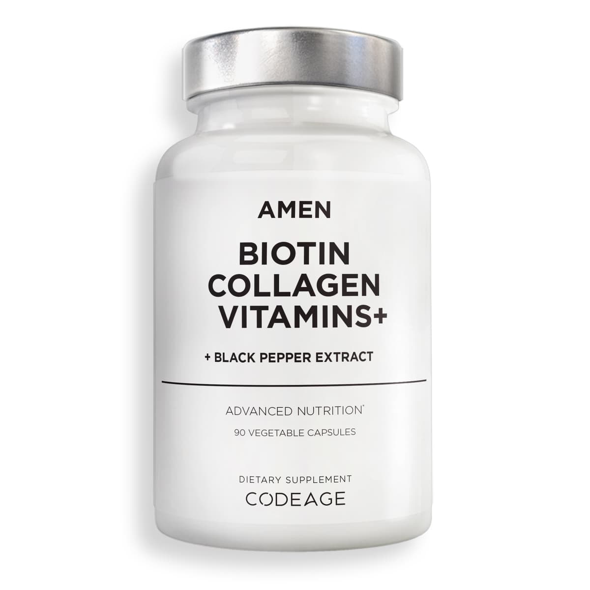 Codeage, Amen, биотин, коллаген и витамины +, 90 капсул