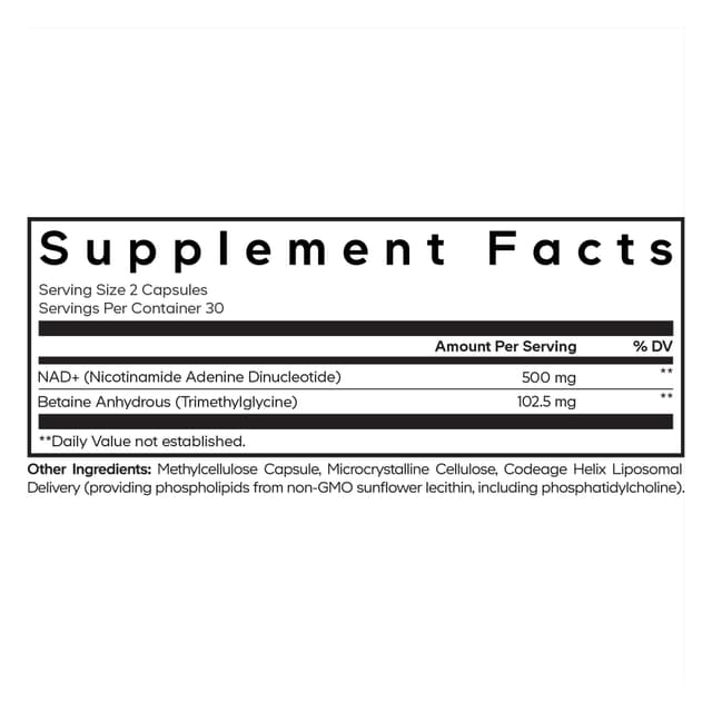 Codeage, Eternal, липосомальный НАД +, 60 капсул