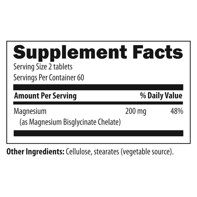 Таблетки хелата магния Designs for Health - 200 мг хелат бисглицината магния - для облегчения работы желудка (120 таблеток) премиальный качество