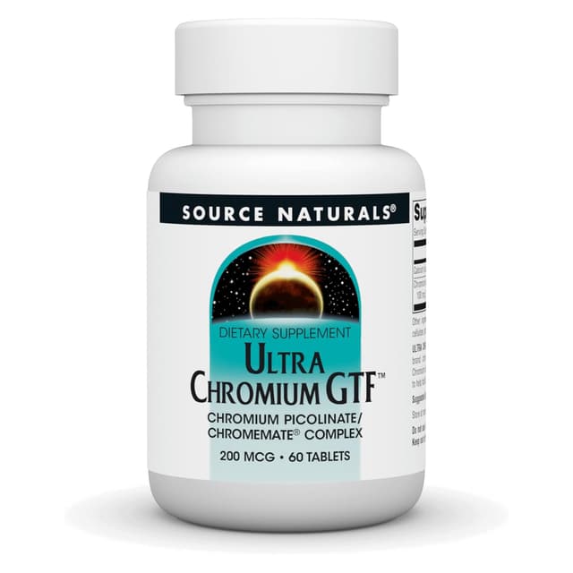 Source Naturals Ultra Chromium GTF, 200 мг, 60 таблеток