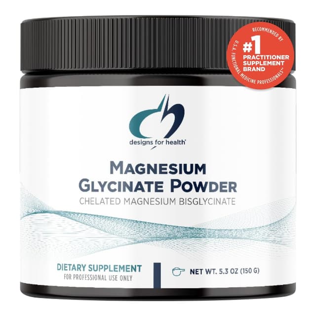 Designs for Health Magnesium Glycinate Powder - 300 мг порошкообразной хелатной добавки бисглицината магния - со вкусом апельсина (30 порций / 150 г)