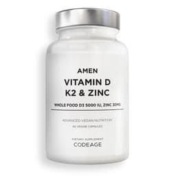 Codeage, Amen, витамин D, K2 и цинк, 60 капсул