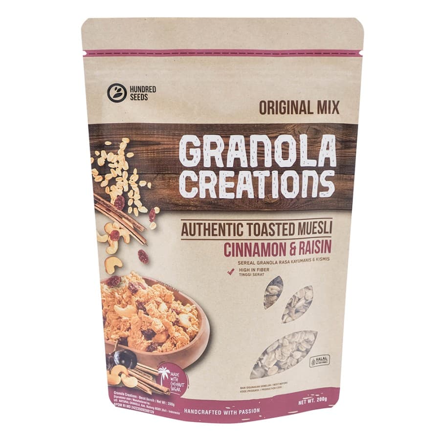 Hundred Seeds - Granola Creations с корицей и изюмом, 200 гр