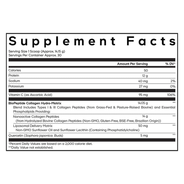 Codeage, Липосомальные пептиды коллагена + порошок, без добавок, 424,5 г
