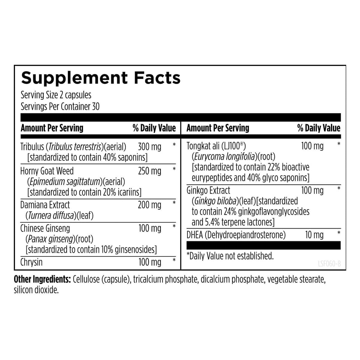 Designs for Health LibidoStim-F - Формула для женщин с Tribulus, DHEA + Ginkgo Biloba - пищевая добавка для женского либидо (60 капсул)