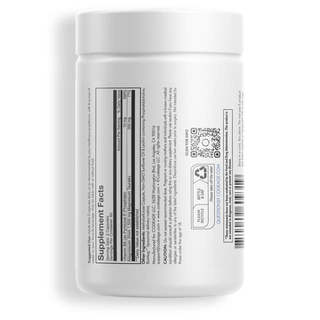 Codeage, липосомальный таурат магния+, 120 капсул