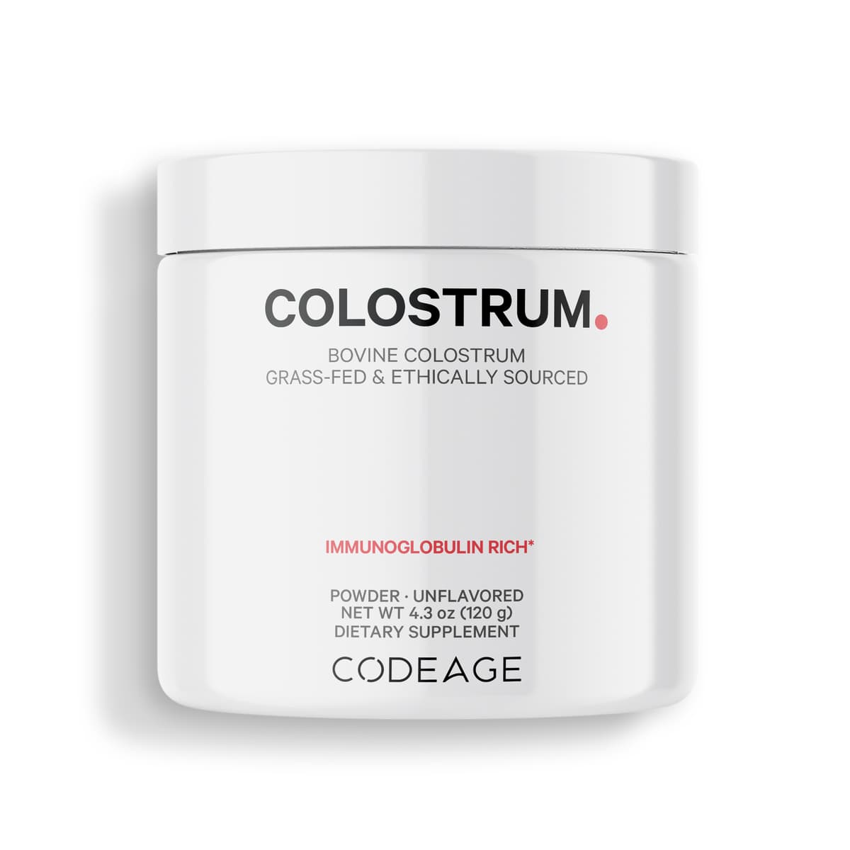 Codeage, Молозиво в порошке, без добавок, 120 г