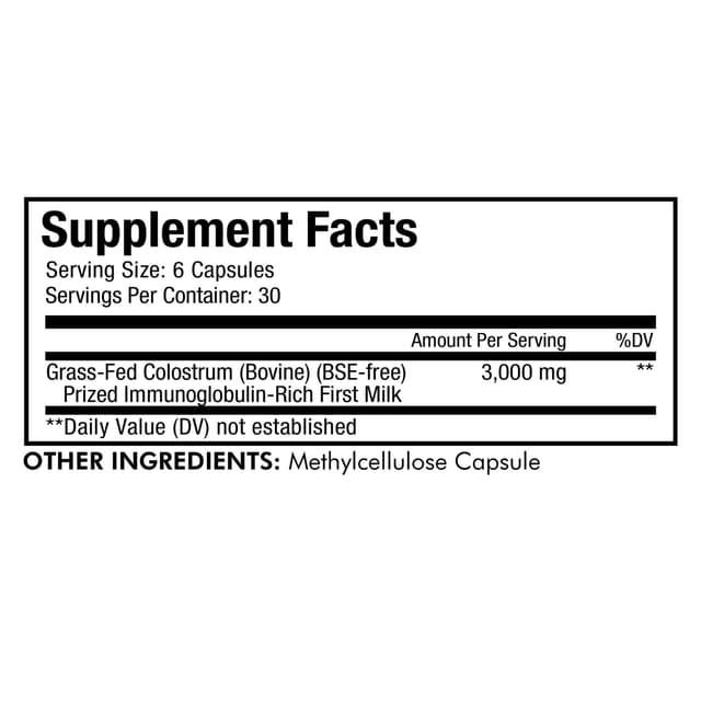 Codeage, Immuno Colostrum, 180 капсул (500 мг в 1 капсуле)