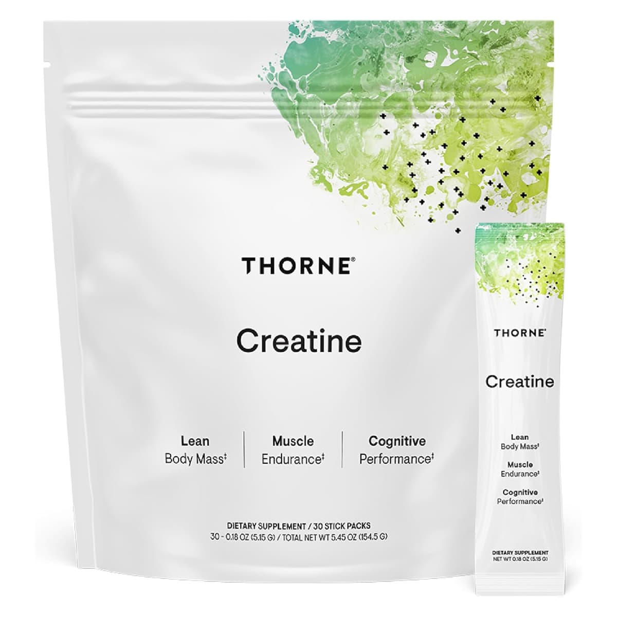 Thorne Research - Креатин - Моногидрат креатина, аминокислотный порошок - Поддержка мышц, клеточной энергии и когнитивных функций, 5.45 унций - 30 порций
