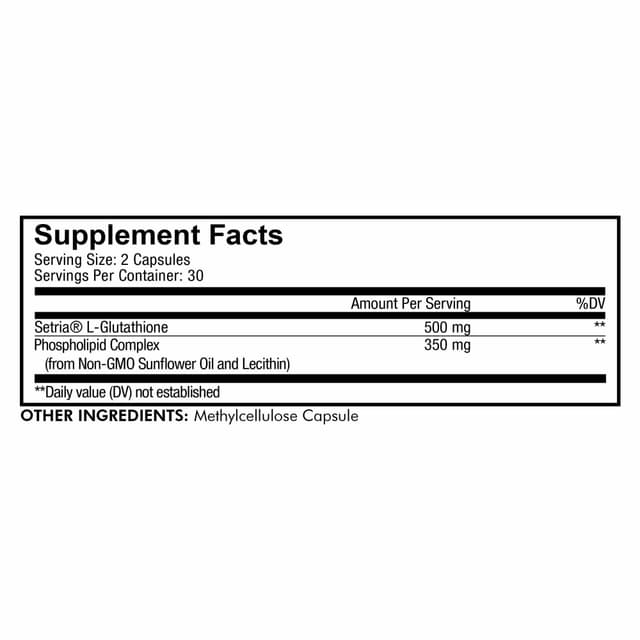 Codeage, Липосомальный глутатион, 500 мг 60 растительных капсул