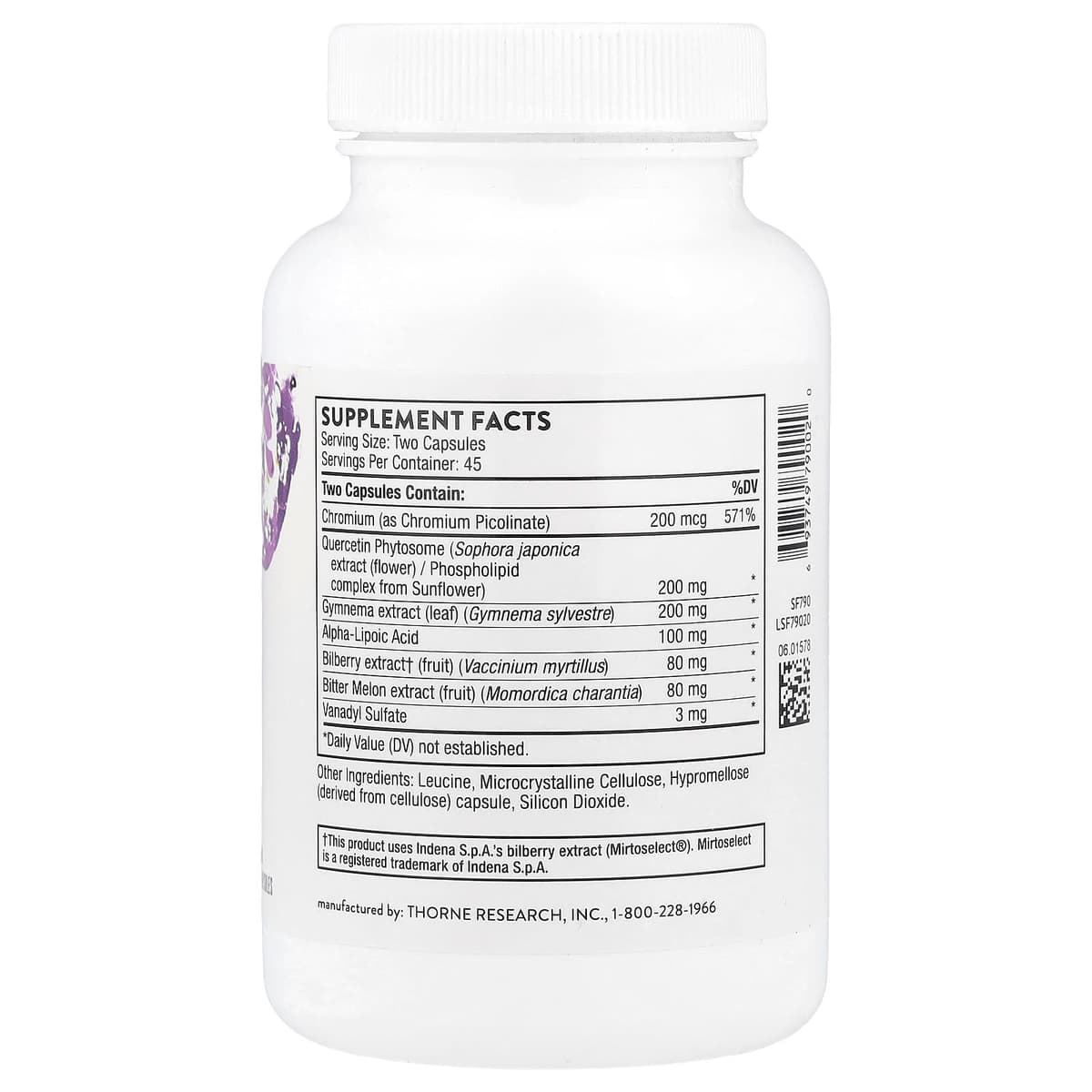 Thorne Research, Diabenil, 90 капсул