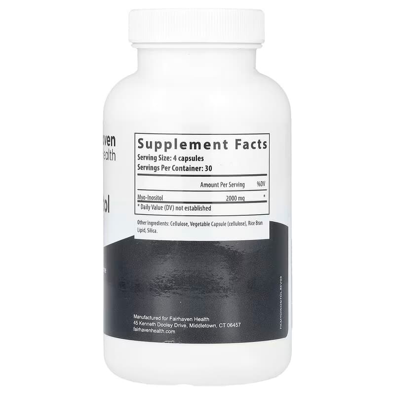 Fairhaven Health, Мио-инозитол, для мужчин и женщин, 120 капсул